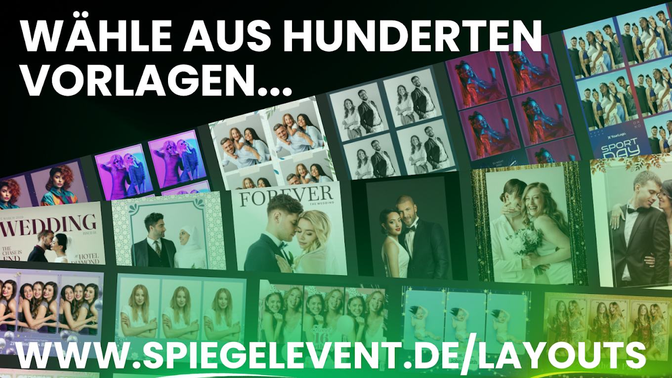 Große Sammlung an Beispiel-Foto-Layouts für den Fotospiegel mit unterschiedlichen Vorlagen